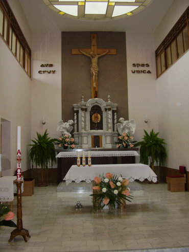 pohled do kaple Domova svatého Kříže Kroměříž