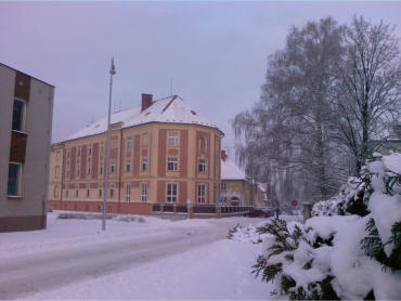 zimní obrázek Charitního domova Město Albrechtice